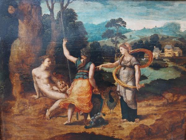 Le jugement de Pâris - attribué à Giulio Romano (16e siècle)